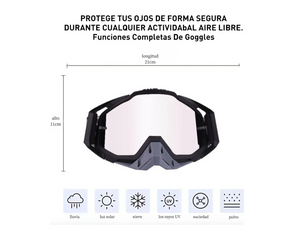 Goglesss Motocross Gafas Tacticas Anti Niebla (2 PARES)