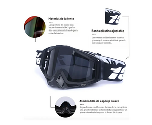 Goglesss Motocross Gafas Tacticas Anti Niebla (2 PARES)