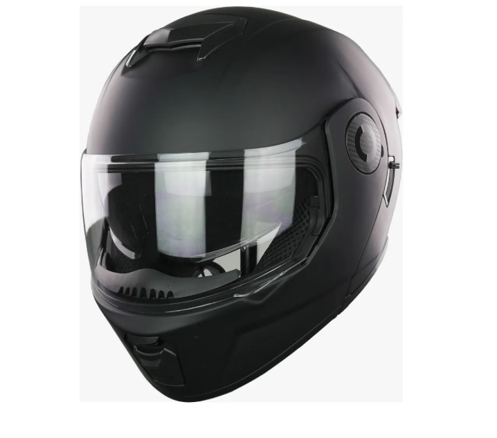 Casco Negro Certificado Luz Led Abatible Ns Moto Dot Xbull