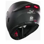 Casco Negro Certificado Luz Led Abatible Ns Moto Dot Xbull