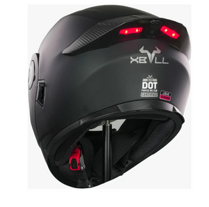 Casco Negro Certificado Luz Led Abatible Ns Moto Dot Xbull