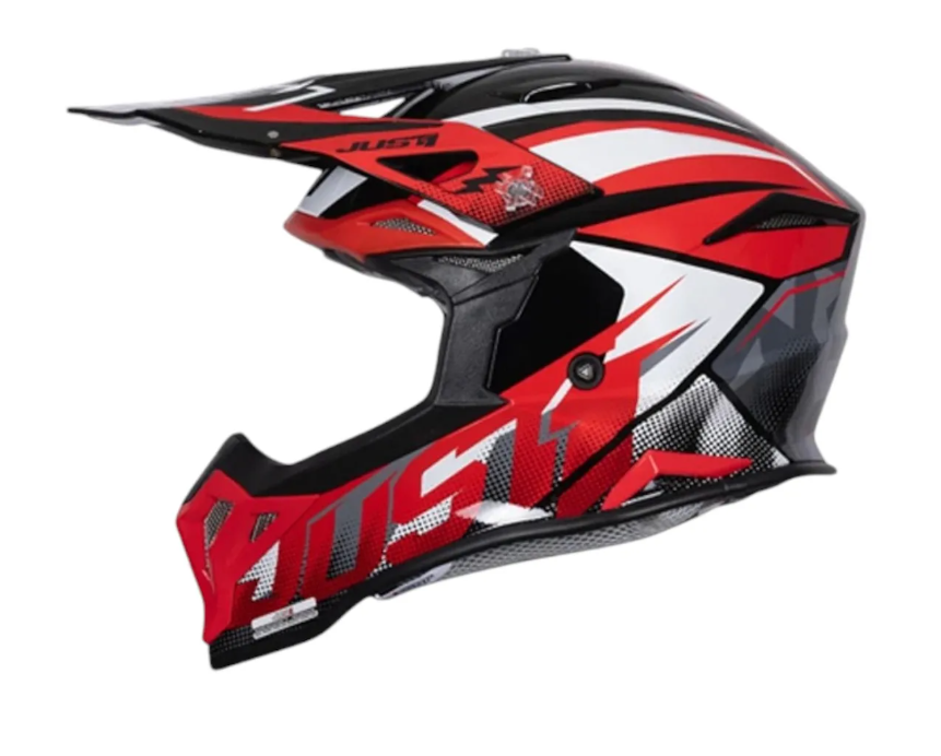 Casco Just1 J39 Revolution Motocross Enduro Rojo/blanco