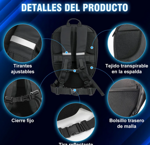 Mochila Impermeable Moto Con Ojos Led Para Casco