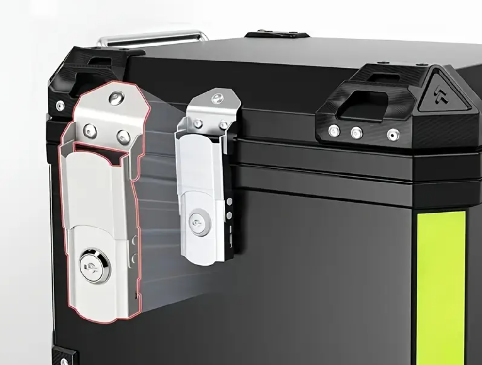 Maletero para Motocicleta de 4 Estaciones, Material Plástico PP, 45L/11.89 Galones, Capacidad Bolsa Equipaje, almacenamiento, Ropas y Accesorios