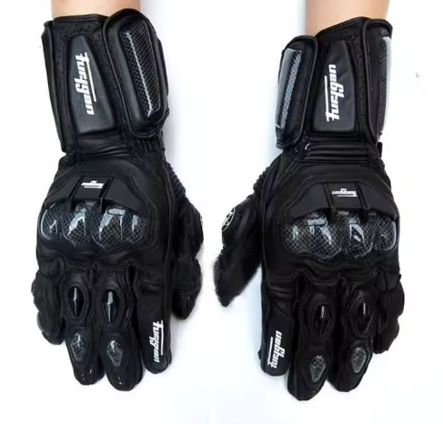 Guantes de moto de cuero genuino para hombre AFS6 AFS10 AFS18 guantes de protección transpirables para Motocross