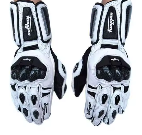Guantes de moto de cuero genuino para hombre AFS6 AFS10 AFS18 guantes de protección transpirables para Motocross
