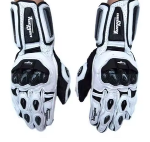 Guantes de moto de cuero genuino para hombre AFS6 AFS10 AFS18 guantes de protección transpirables para Motocross