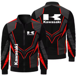 Nueva chaqueta con estampado Kawasaki para hombre, chaqueta informal para motocicleta, chaqueta de carreras para ciclismo al aire libre, ropa deportiva Kawasaki