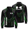 Nueva chaqueta con estampado Kawasaki para hombre, chaqueta informal para motocicleta, chaqueta de carreras para ciclismo al aire libre, ropa deportiva Kawasaki