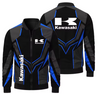 Nueva chaqueta con estampado Kawasaki para hombre, chaqueta informal para motocicleta, chaqueta de carreras para ciclismo al aire libre, ropa deportiva Kawasaki