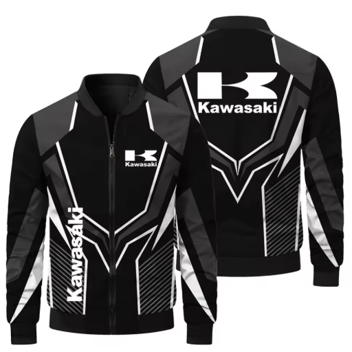 Nueva chaqueta con estampado Kawasaki para hombre, chaqueta informal para motocicleta, chaqueta de carreras para ciclismo al aire libre, ropa deportiva Kawasaki
