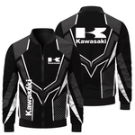 Nueva chaqueta con estampado Kawasaki para hombre, chaqueta informal para motocicleta, chaqueta de carreras para ciclismo al aire libre, ropa deportiva Kawasaki