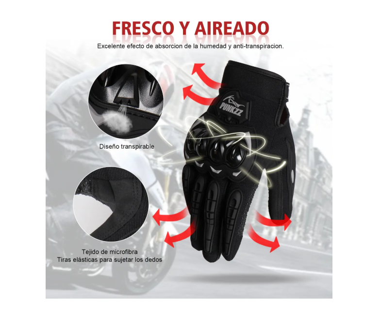 Guantes Proteccion Pantalla Táctil De Dedo Para Motocicleta (2 PARES)