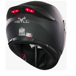 Casco Negro Certificado Luz Led Abatible Ns Moto Dot Xbull