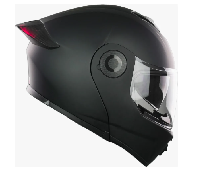 Casco Negro Certificado Luz Led Abatible Ns Moto Dot Xbull