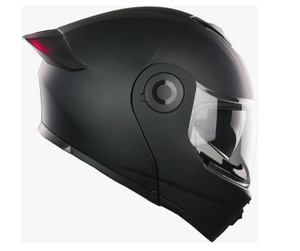 Casco Negro Certificado Luz Led Abatible Ns Moto Dot Xbull