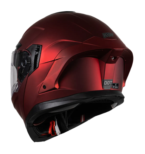 Casco Kov Orion Rojo Led  + Mica Extra