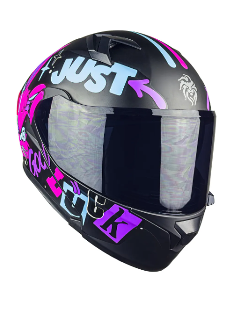 Casco Para Moto Mujer Kov Furia Kit Bun Negro Rosa Abatible Color Rosa Chicle