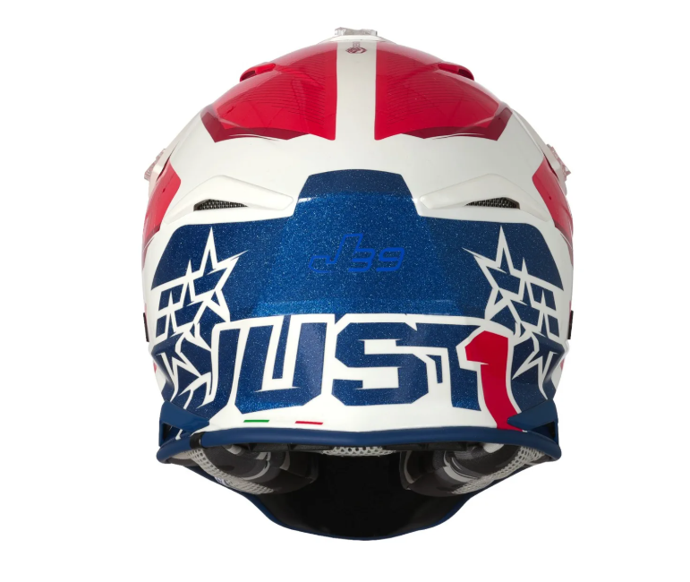 Casco Just1 J39 Stars Motocross Enduro Rj/az/bco