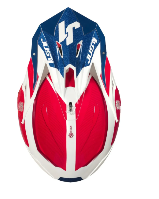 Casco Just1 J39 Stars Motocross Enduro Rj/az/bco