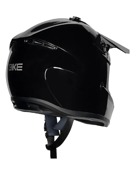 Casco De Motocross Con Certificación Dot Protección Negro Solido