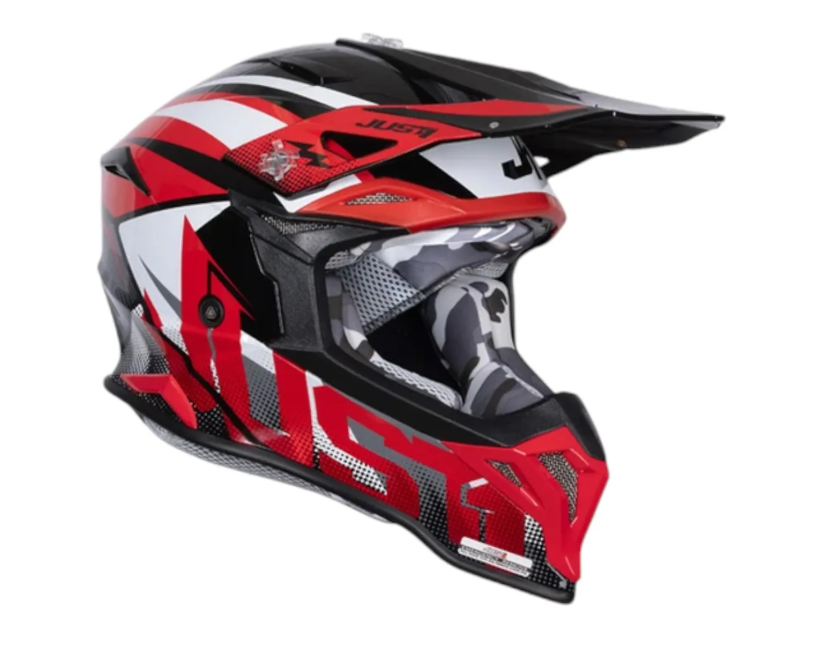 Casco Just1 J39 Revolution Motocross Enduro Rojo/blanco