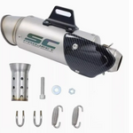 Escape para motocicleta, diámetro del silenciador de 51 mm, silenciador de carreras/silenciador , diseño soldado en forma de pez. Se adapta a la mayoría de motocicletas.