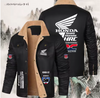 Chaqueta de calentamiento de algodón grueso para hombre con logotipo de motocicleta Honda: una chaqueta de hombre transpirable y protectora solar