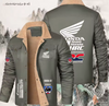 Chaqueta de calentamiento de algodón grueso para hombre con logotipo de motocicleta Honda: una chaqueta de hombre transpirable y protectora solar