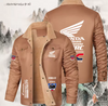 Chaqueta de calentamiento de algodón grueso para hombre con logotipo de motocicleta Honda: una chaqueta de hombre transpirable y protectora solar