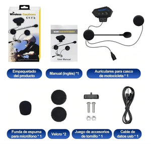 Auriculares Bluetooth 5.0 Cool Helmet Con Micrófono