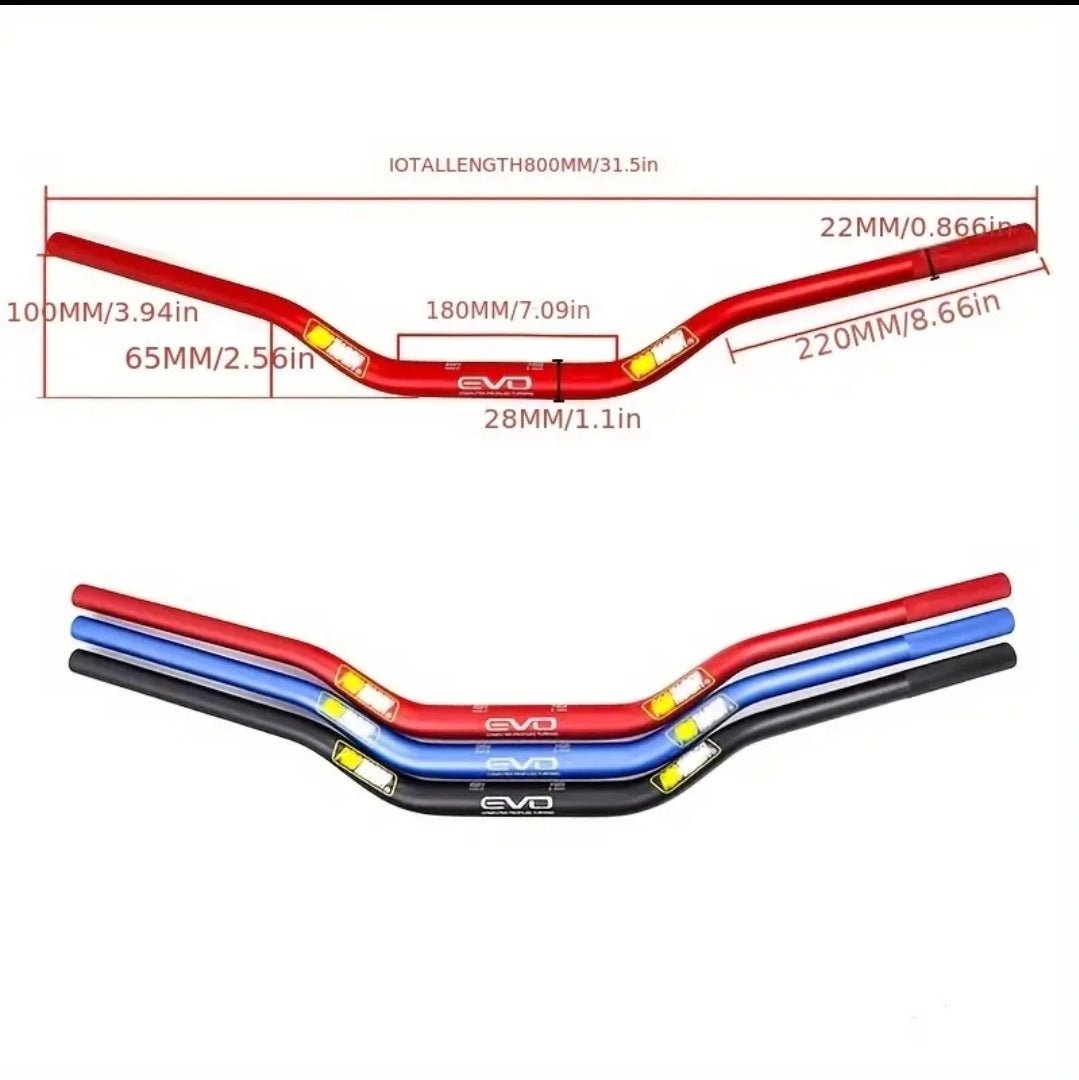 Manillar de Aluminio Premium de 1 1/8 Pulgada Adecuado para KTM, CRF, EXC, SXF, YZF, XCF, DRZ con Diseño Duradero para Motos de Tierra y Todo Terreno, con Detalles Amarillos