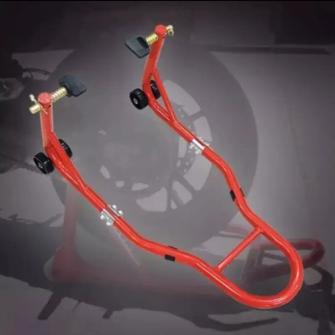 Juego Universal de Soporte de Elevación Delantero y Trasero para Motocicletas, Combo de Soporte de Brazo Oscilante para Motocicletas Deportivas, Construcción de Acero Pesado