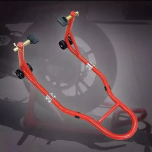 Juego Universal de Soporte de Elevación Delantero y Trasero para Motocicletas, Combo de Soporte de Brazo Oscilante para Motocicletas Deportivas, Construcción de Acero Pesado