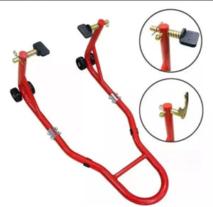 Juego Universal de Soporte de Elevación Delantero y Trasero para Motocicletas, Combo de Soporte de Brazo Oscilante para Motocicletas Deportivas, Construcción de Acero Pesado