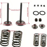 Kit de 16 válvulas de motor de motocicleta de 125 cc, juego de válvulas de admisión y escape de acero con resortes y sellos
