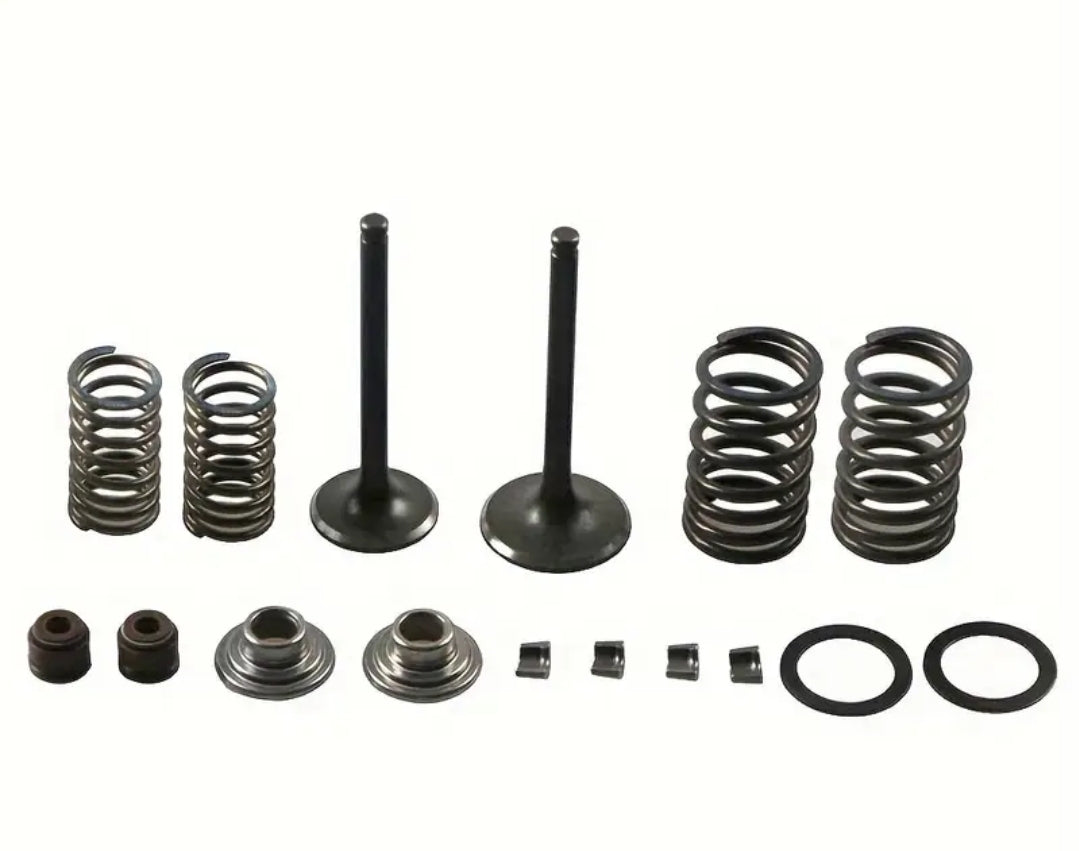 Kit de 16 válvulas de motor de motocicleta de 125 cc, juego de válvulas de admisión y escape de acero con resortes y sellos