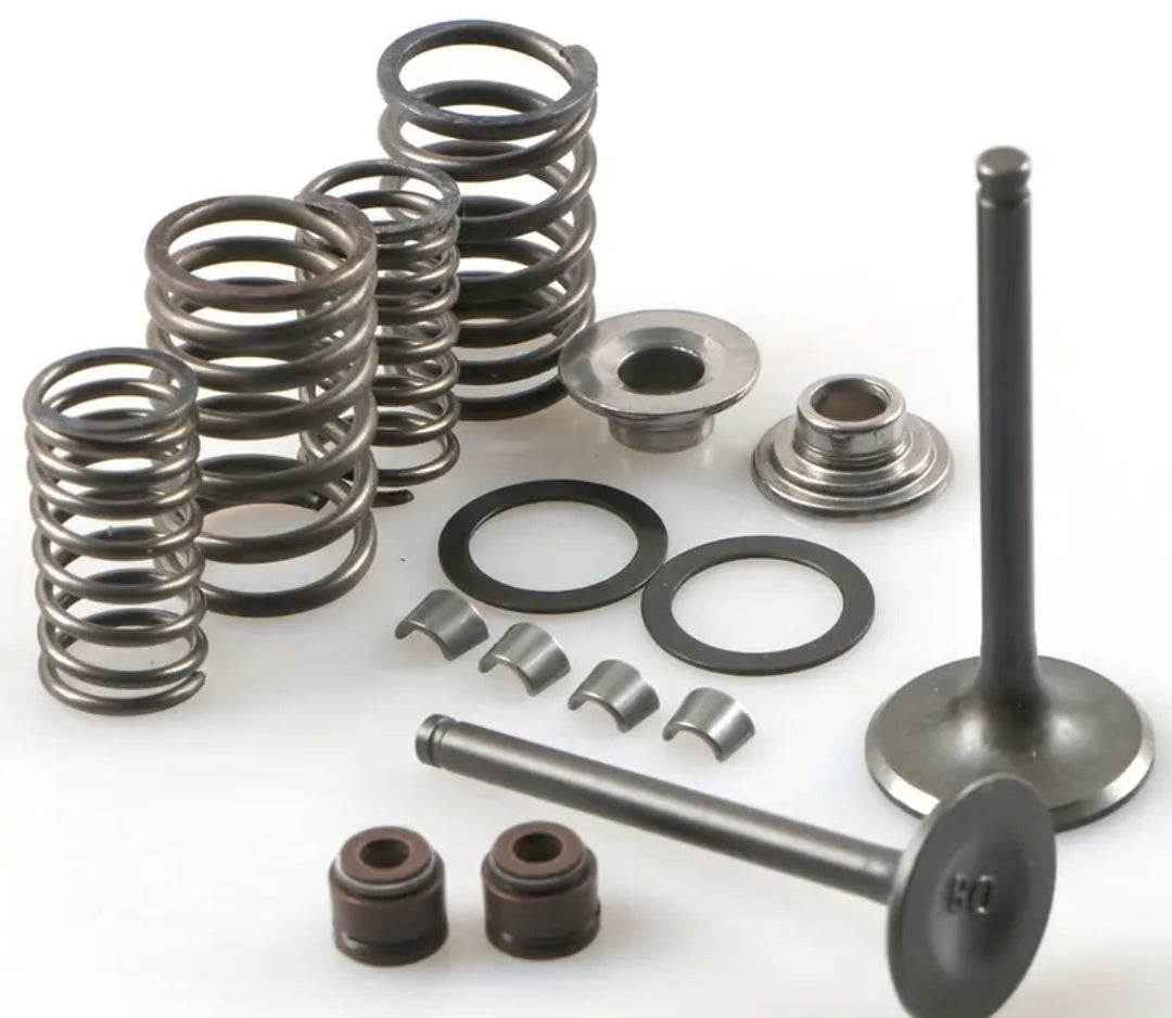 Kit de 16 válvulas de motor de motocicleta de 125 cc, juego de válvulas de admisión y escape de acero con resortes y sellos